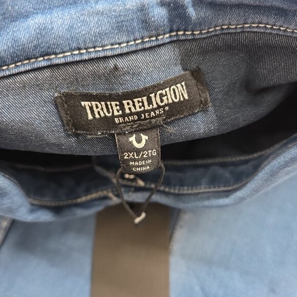 True Religion Womens Western Denim Shirt Plus Size XXL NWT Rodeo Line Dance - Picture 10 of 11